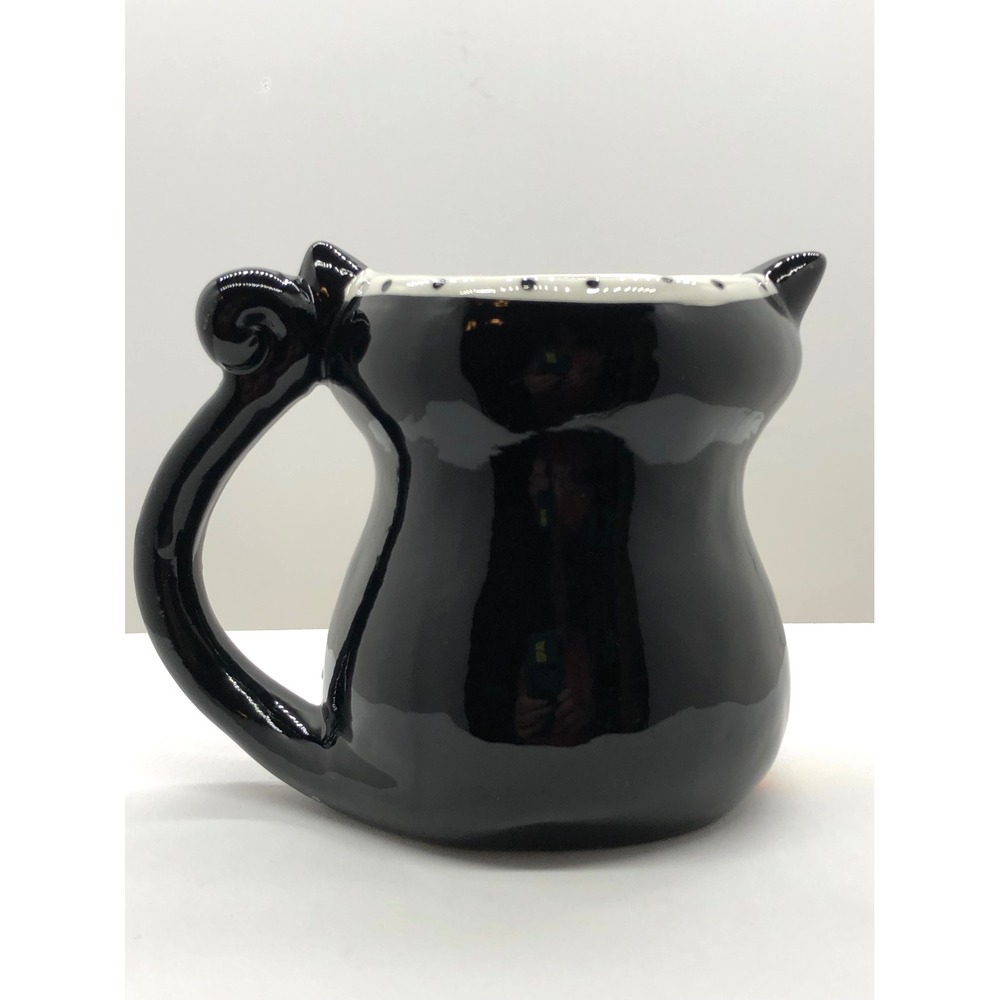 Spectrum Designz 2019 Day of the Dead Cat Mug Sugar Skull Skeleton Black Ceramic - Picture 8 of 9